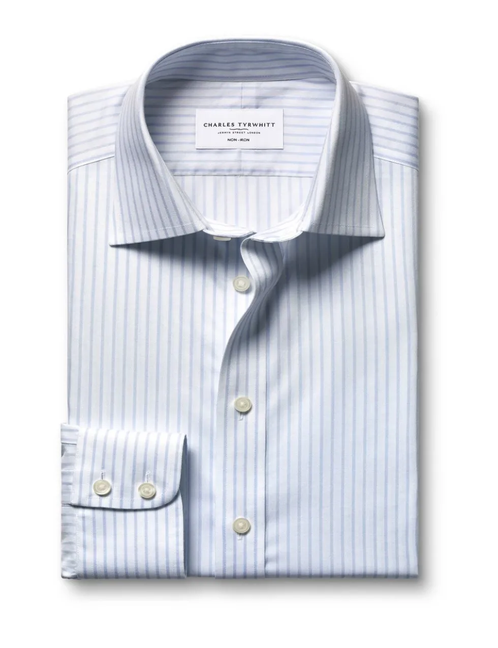 Slim Fit Non Iron Pure Cotton Striped Shirt