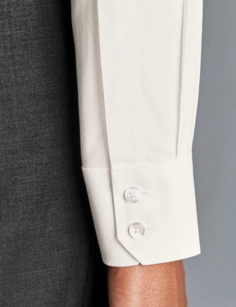 Slim Fit Non Iron Pure Cotton Twill Shirt