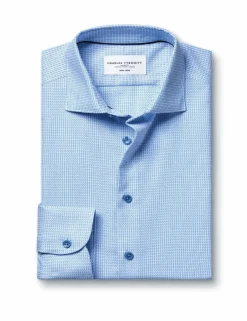 Slim Fit Non Iron Pure Cotton Textured Shirt