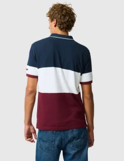 Slim Fit Pure Cotton Colour Block Polo Shirt