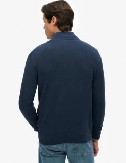 Slim Fit Pure Cotton Half Zip Jumper