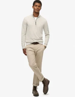 Slim Fit Pure Cotton Half Zip Jumper