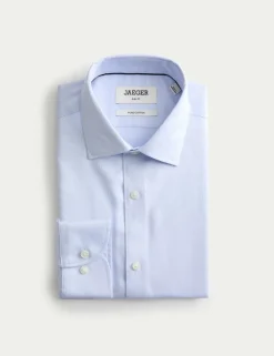 Slim Fit Pure Cotton Luxury Textured Shirt