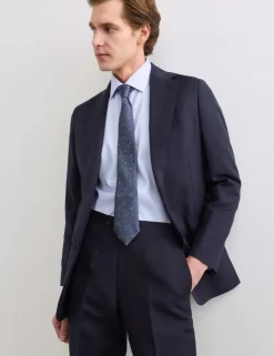 Slim Fit Pure Cotton Luxury Textured Shirt