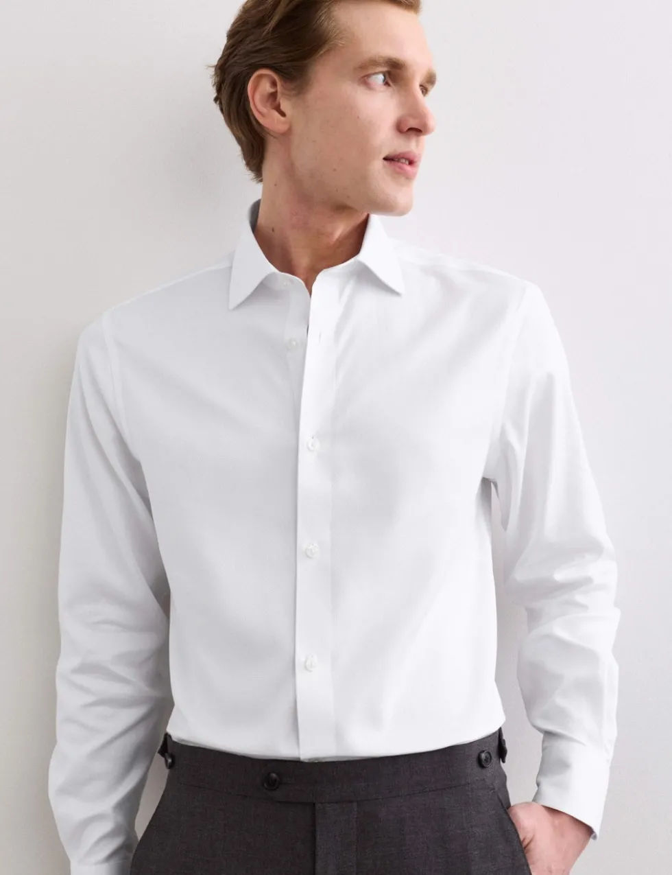 Slim Fit Pure Cotton Luxury Textured Shirt