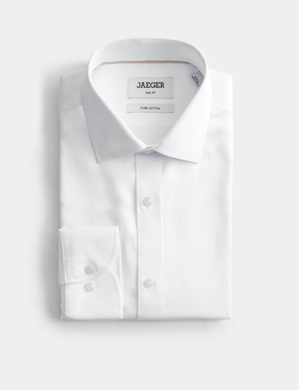 Slim Fit Pure Cotton Luxury Textured Shirt