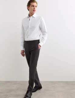 Slim Fit Pure Cotton Luxury Textured Shirt