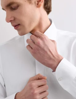Slim Fit Pure Cotton Luxury Textured Shirt