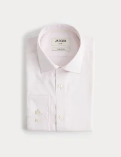 Slim Fit Pure Cotton Luxury Textured Shirt