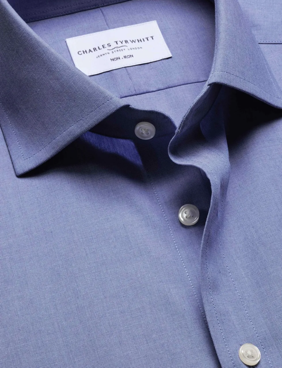 Slim Fit Pure Cotton Non Iron Poplin Shirt