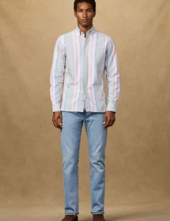 Slim Fit Pure Cotton Striped Oxford Shirt