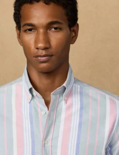 Slim Fit Pure Cotton Striped Oxford Shirt