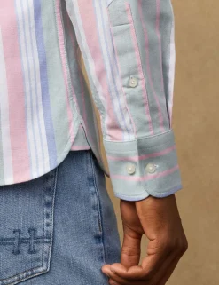Slim Fit Pure Cotton Striped Oxford Shirt