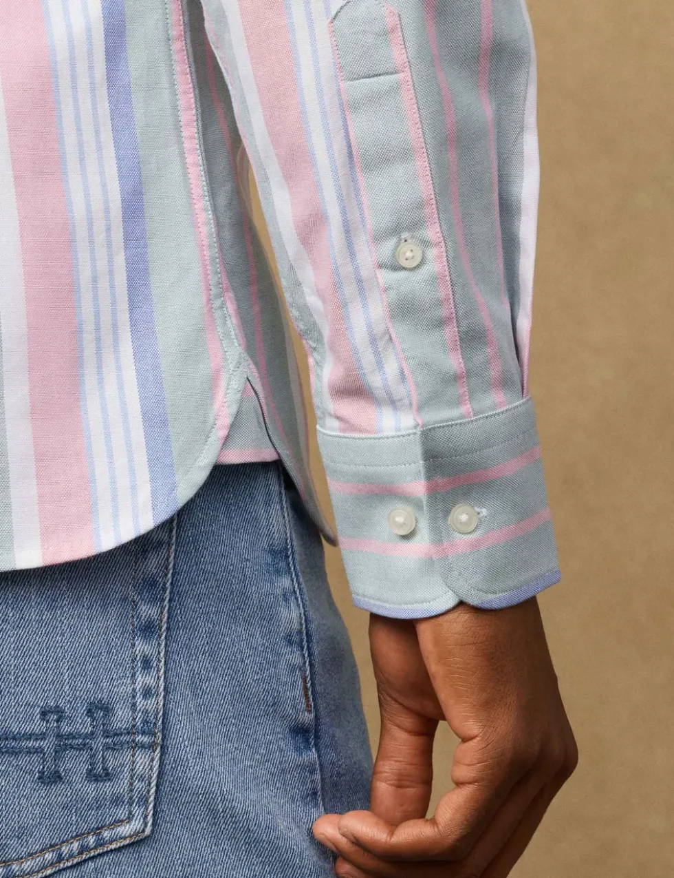 Slim Fit Pure Cotton Striped Oxford Shirt