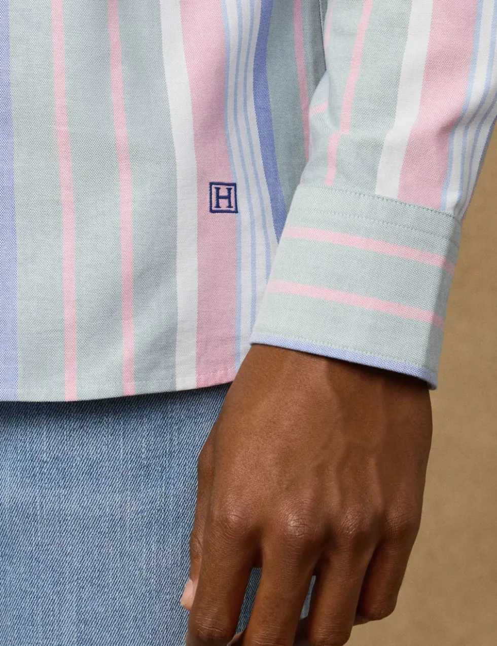 Slim Fit Pure Cotton Striped Oxford Shirt