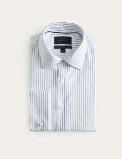 Slim Fit Pure Cotton Striped Luxury Shirt