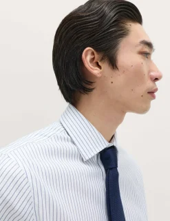 Slim Fit Pure Cotton Striped Luxury Shirt