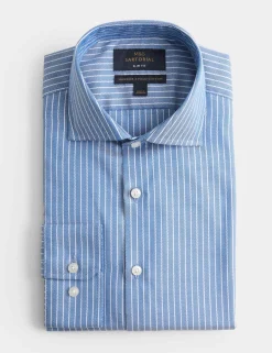 Slim Fit Pure Cotton Striped Shirt