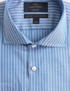 Slim Fit Pure Cotton Striped Shirt