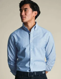 Slim Fit Pure Cotton Striped Oxford Shirt