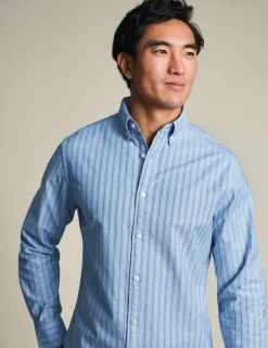 Slim Fit Pure Cotton Striped Oxford Shirt