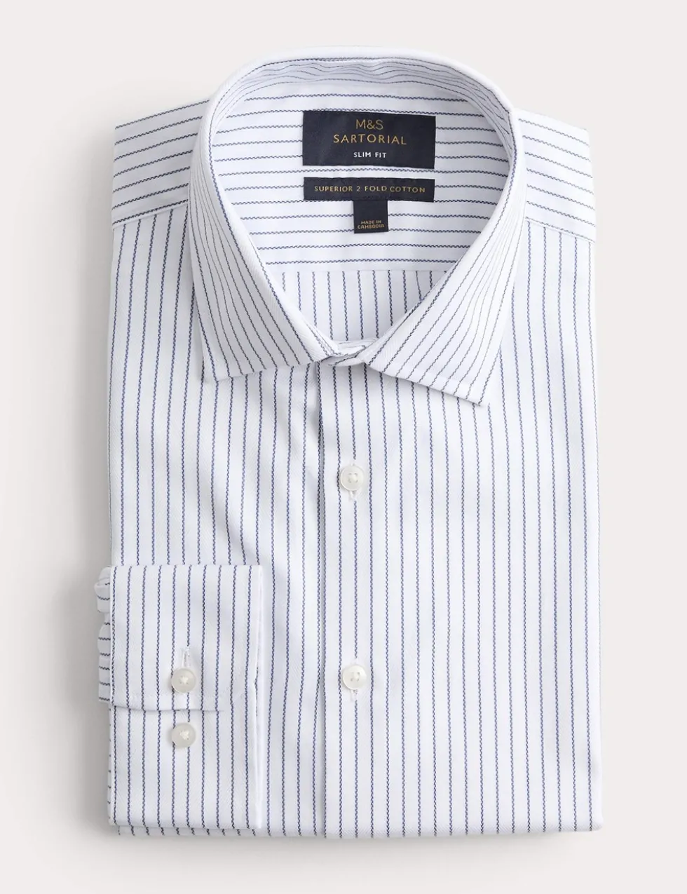 Slim Fit Pure Cotton Striped Shirt