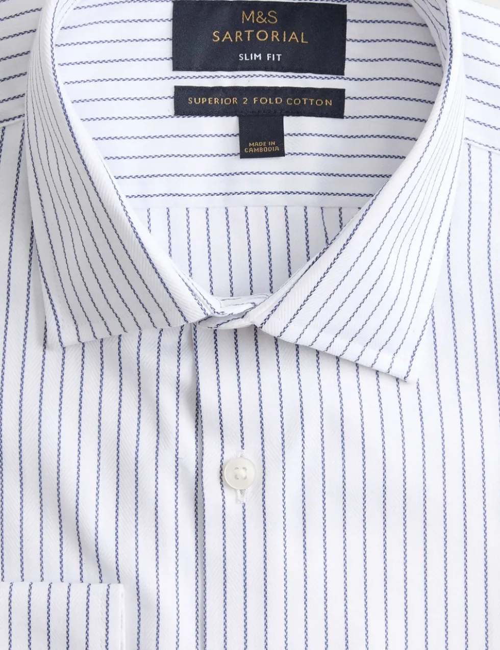 Slim Fit Pure Cotton Striped Shirt