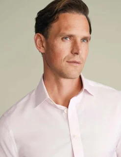 Slim Fit Pure Cotton Textured Luxury Shirt