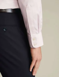 Slim Fit Pure Cotton Textured Luxury Shirt