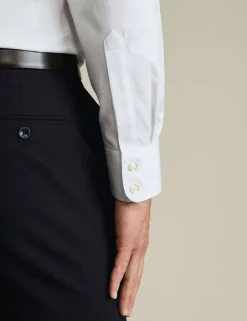 Slim Fit Pure Cotton Textured Luxury Shirt