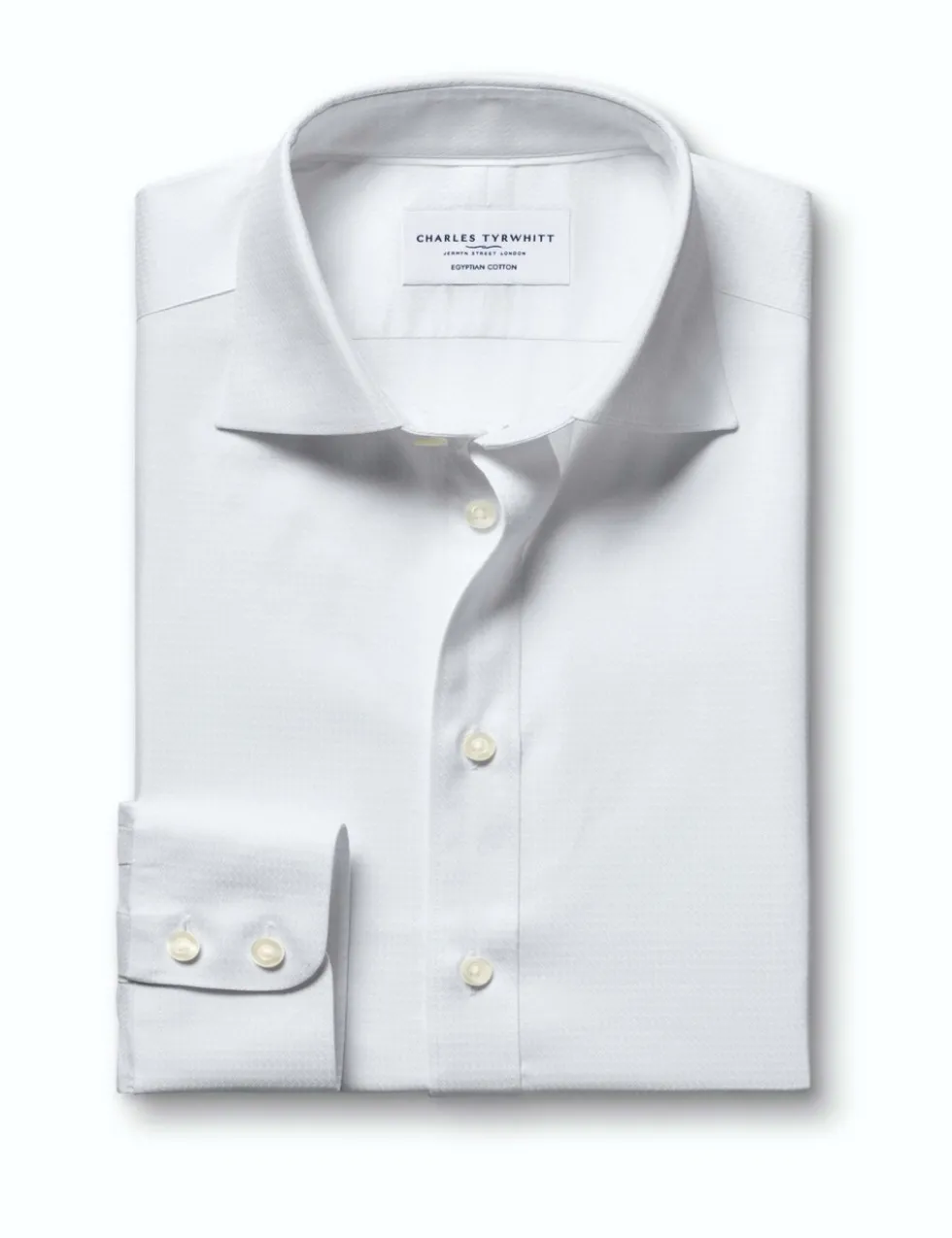 Slim Fit Pure Cotton Textured Luxury Shirt