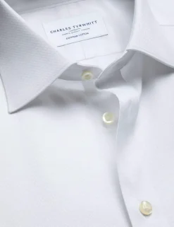 Slim Fit Pure Cotton Textured Luxury Shirt
