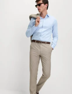 Slim Fit Pure Easy Iron Cotton with Stretch Shirt