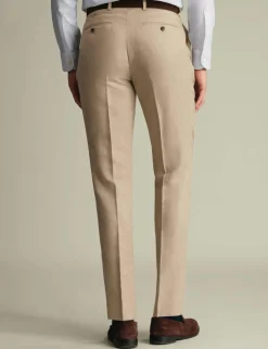 Slim Fit Pure Linen Flat Front Trousers