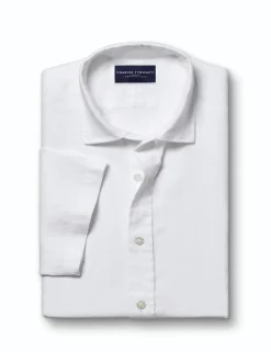 Slim Fit Pure Linen Short Sleeve Shirt