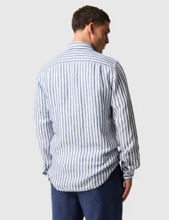 Slim Fit Pure Linen Striped Shirt