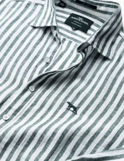 Slim Fit Pure Linen Striped Shirt