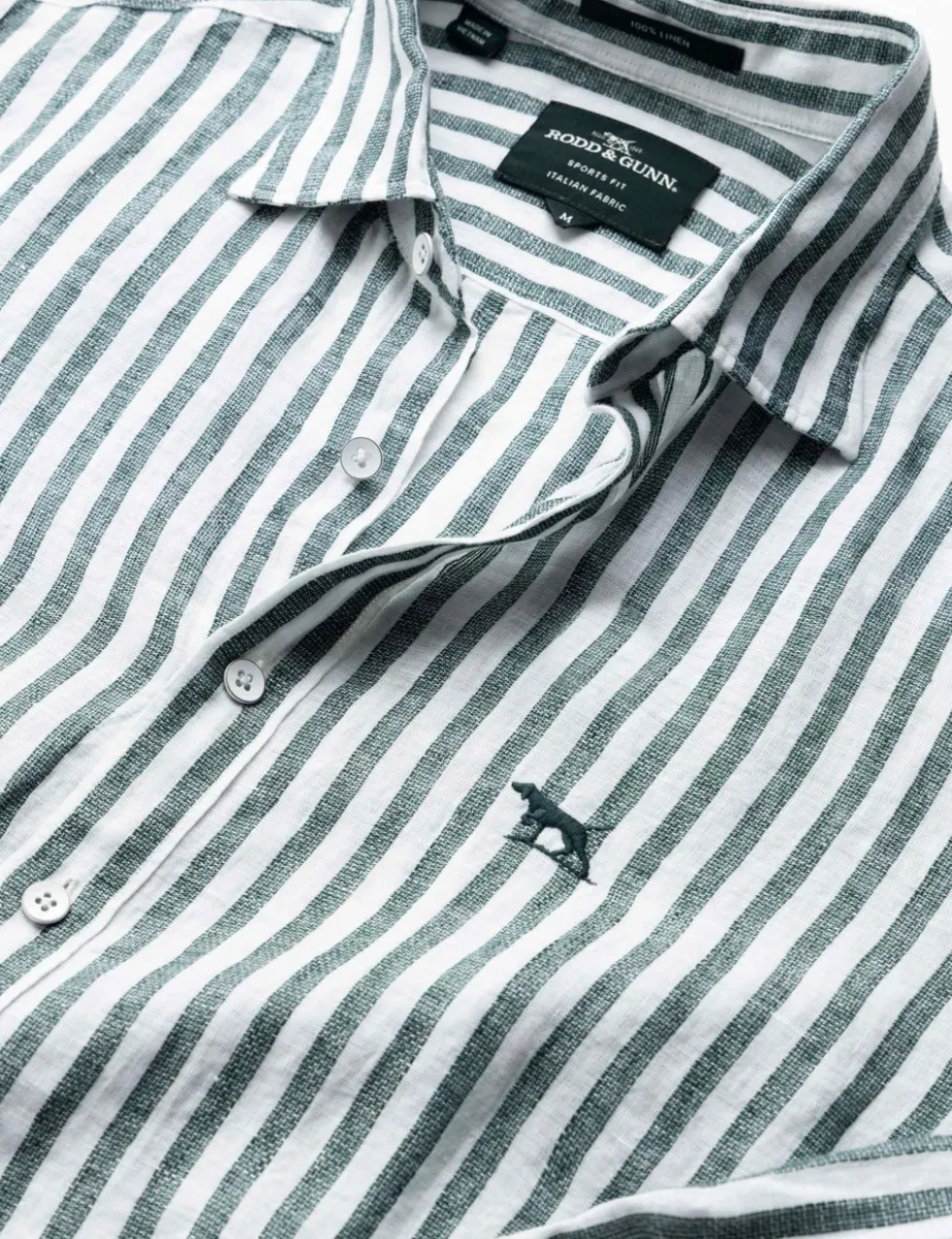 Slim Fit Pure Linen Striped Shirt