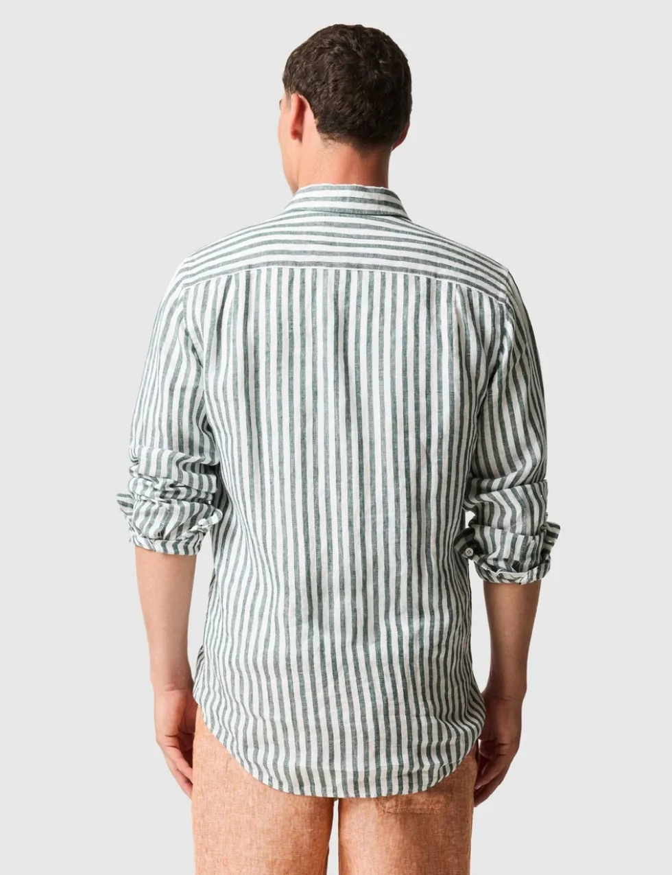 Slim Fit Pure Linen Striped Shirt