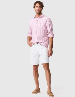 Slim Fit Pure Linen Striped Shirt