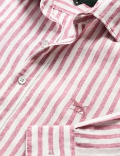Slim Fit Pure Linen Striped Shirt