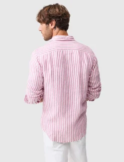 Slim Fit Pure Linen Striped Shirt