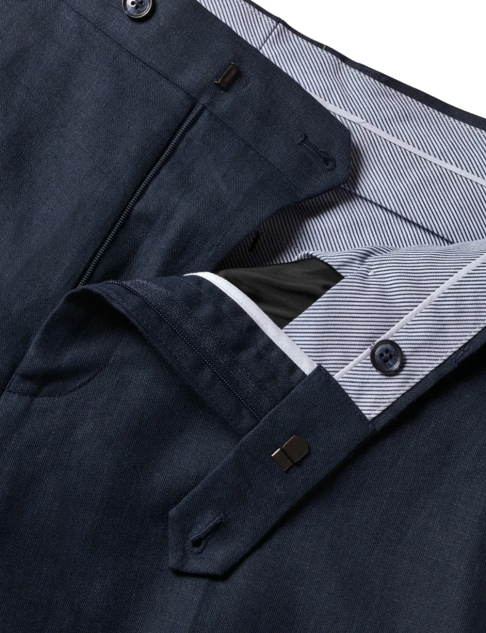 Slim Fit Pure Linen Suit Trousers