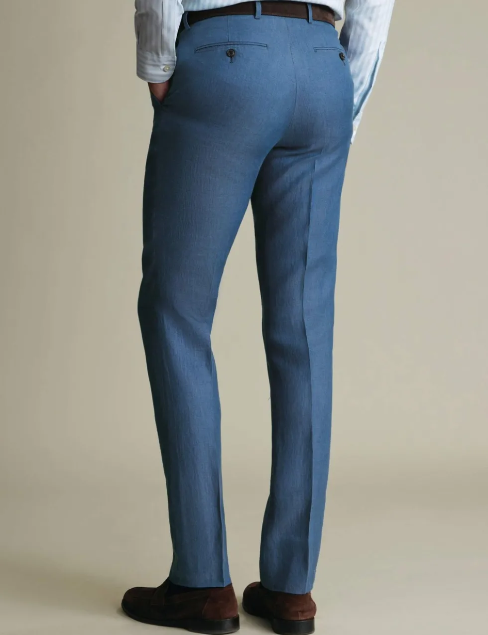 Slim Fit Pure Linen Trousers