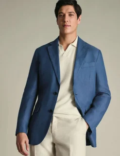 Slim Fit Pure Linen Twill Blazer
