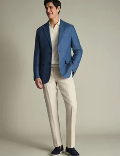 Slim Fit Pure Linen Twill Blazer