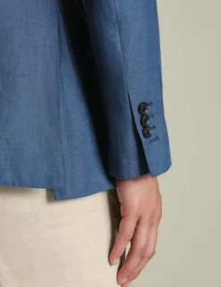 Slim Fit Pure Linen Twill Blazer