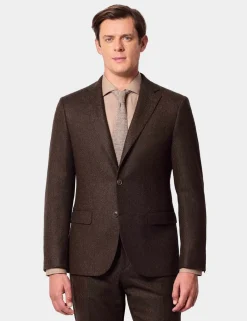 Slim Fit Pure Wool Herringbone Suit Jacket