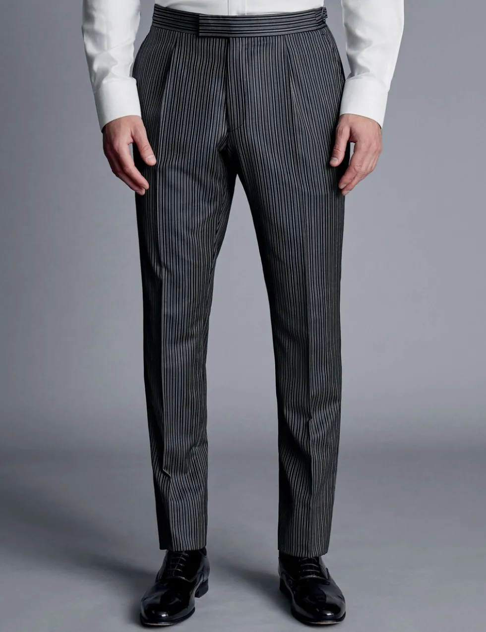 Slim Fit Pure Wool Pinstripe Suit Trousers