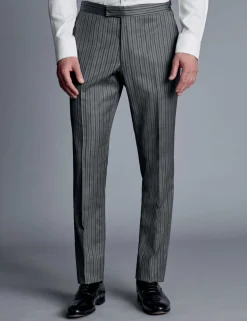 Slim Fit Pure Wool Stripe Trousers
